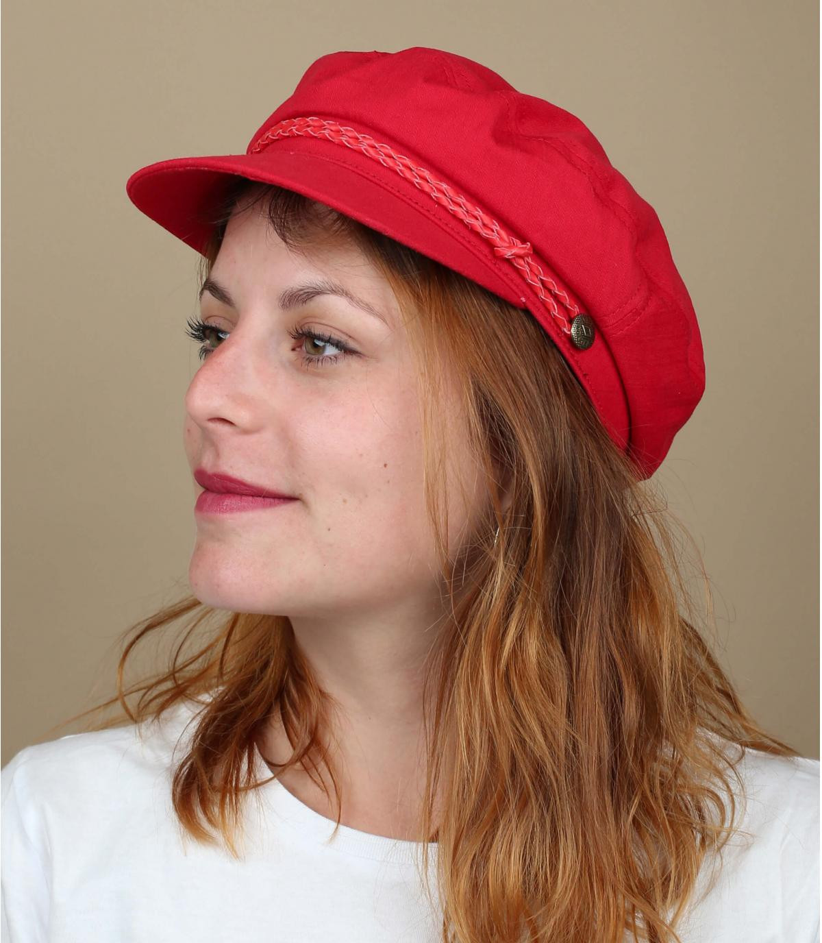 Brixton red fisherman cap Ashland scarlet